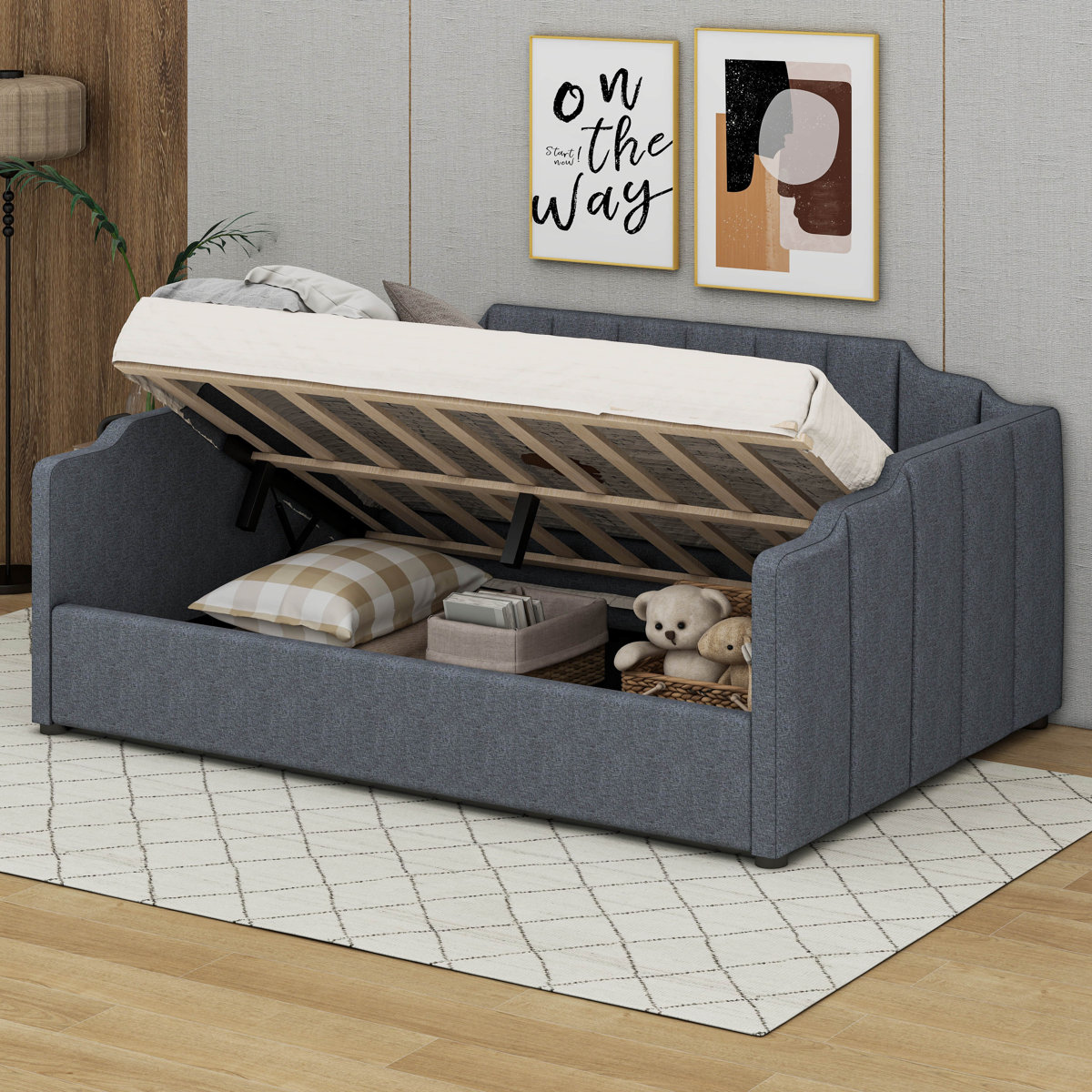 Cosmic Upholstered Daybed With Underneath Storage | Wayfair